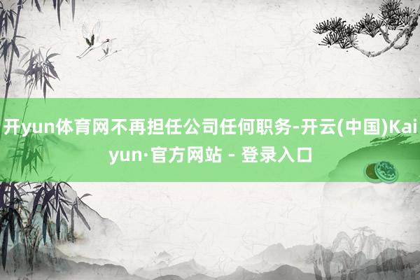 开yun体育网不再担任公司任何职务-开云(中国)Kaiyun·官方网站 - 登录入口